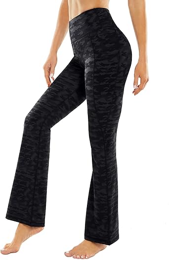 Patterned bootcut yoga pants Clearance