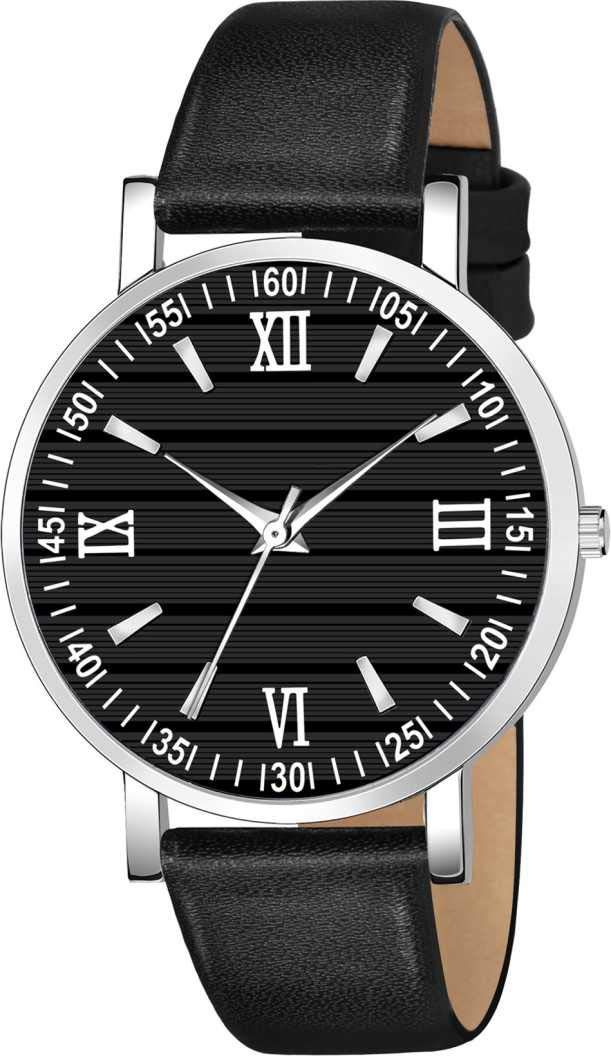 Herita Enterprise Analog Leather Strap with Black Dial Casual Women Watch - R-ROMEN BLK