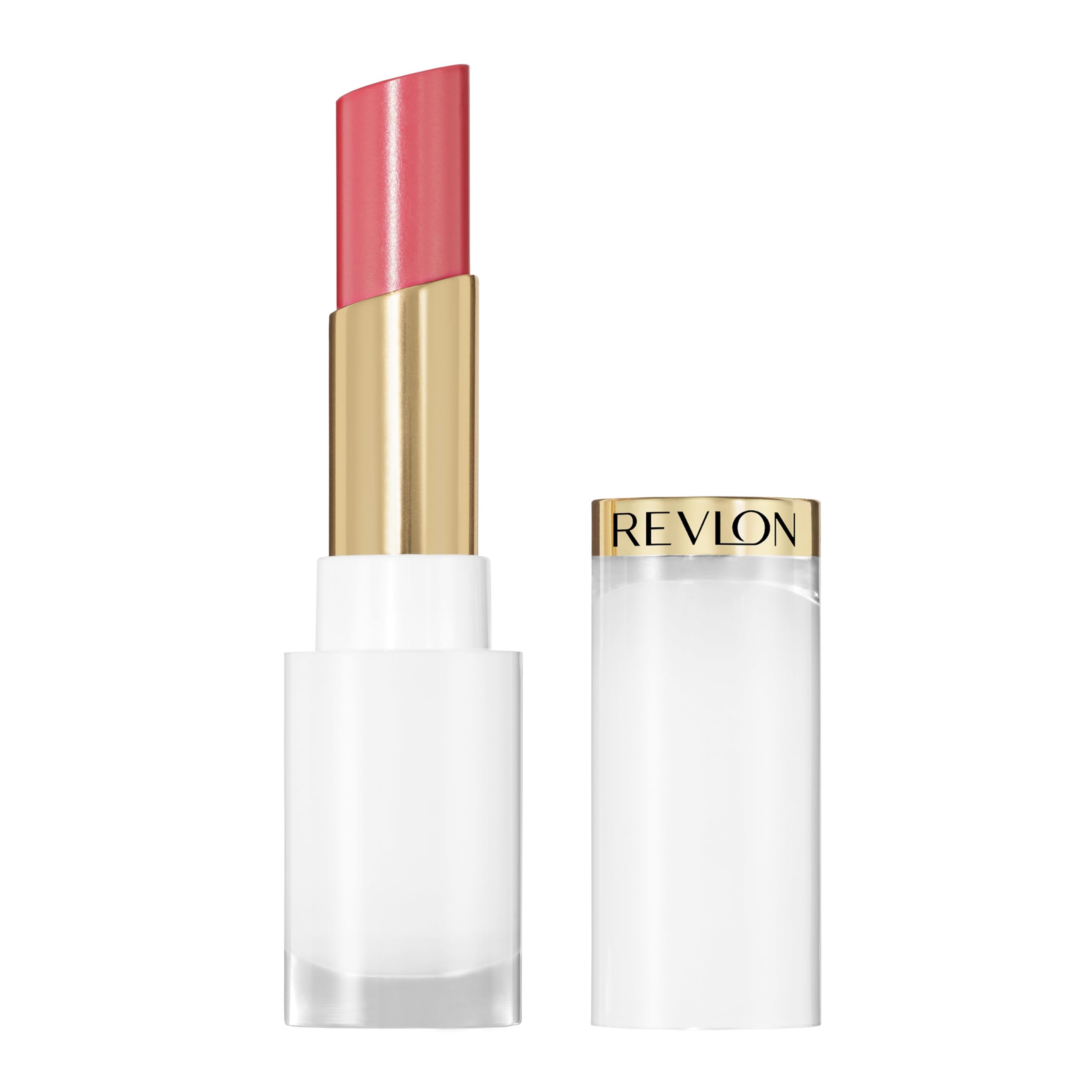 REVLON Super Lustrous Glass Shine Balm, Hydrating Tinted Lipstick, Sheer, Glossy Shiny Finish, 006 Girly Swirly, 0.11 oz