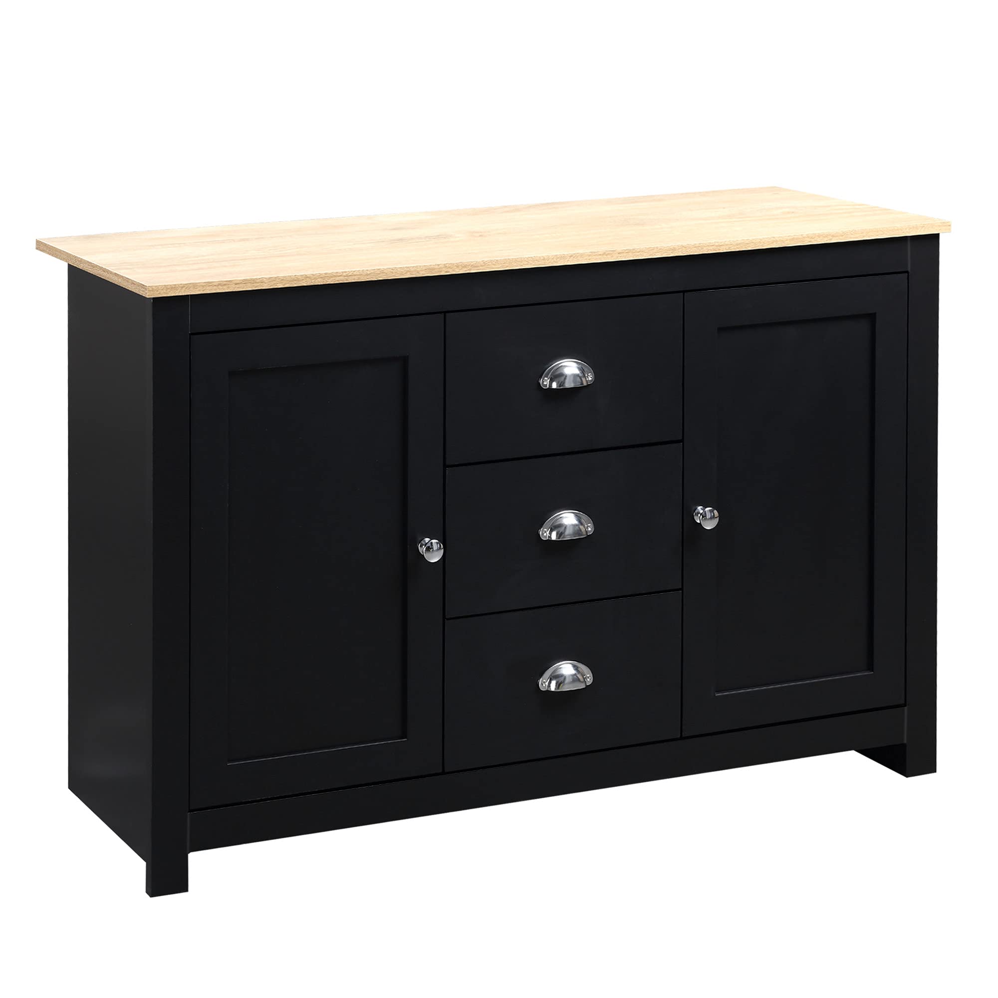 Kitchen Storage Sideboard with Adjustable Shelves, Dining Buffet