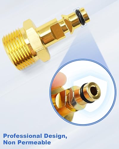 Miniatura 4 de Adaptador de accesorios de conexión rápida para lavadora a presión macho M22 de 0.551 in, apto para arandelas de presión Karcher K2 K3 K4 K5 pistola