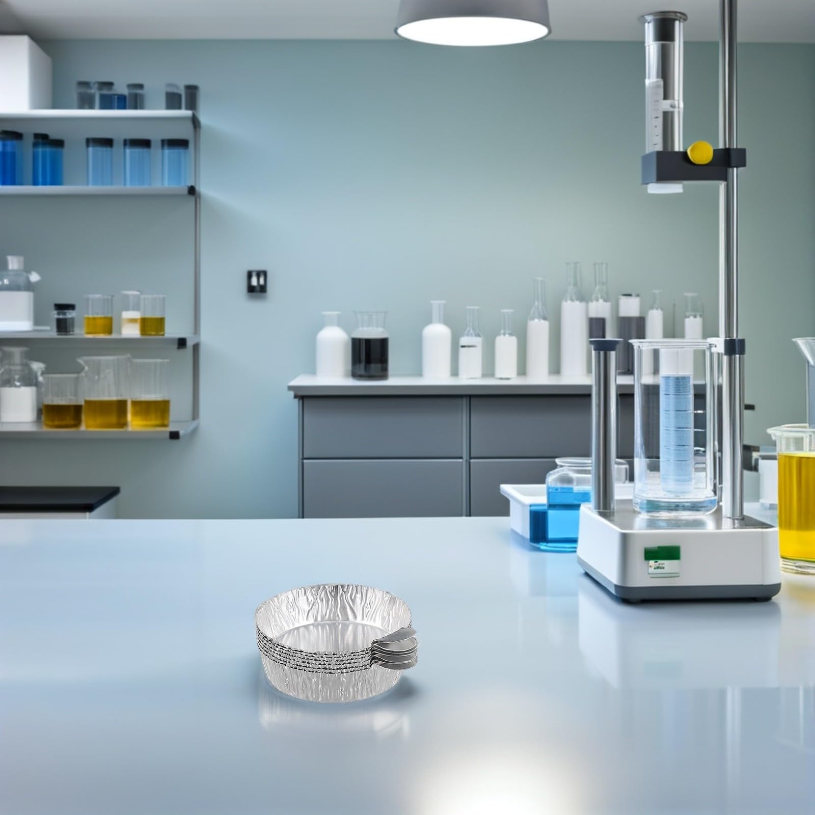 Vassoi in alluminio, 50 pezzi, 30 ml, usa e getta, con materiale resistente al calore, per campioni di laboratorio e analisi termiche, impilabili e facili da pulire