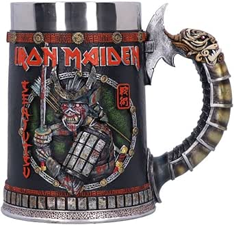 Nemesis Now Iron Maiden Senjutsu - Jarra de resina de 15,5 cm, color gris, producto oficial de Iron Maiden, incluye inserto extraíble, fundido en la mejor resina, pintado a mano por expertos