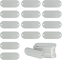 Vista 8 de StayMax Etiquetas de aluminio para grabado en blanco, etiquetas de estampado en blanco con 2 agujeros, paquete de 25 (negro)