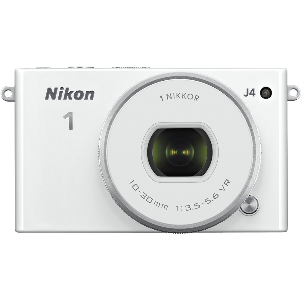 Nikon 1 J4 Digital Camera with 1 NIKKOR 10-30mm f/3.5-5.6 PD Zoom Lens (White) - (Renewed)
