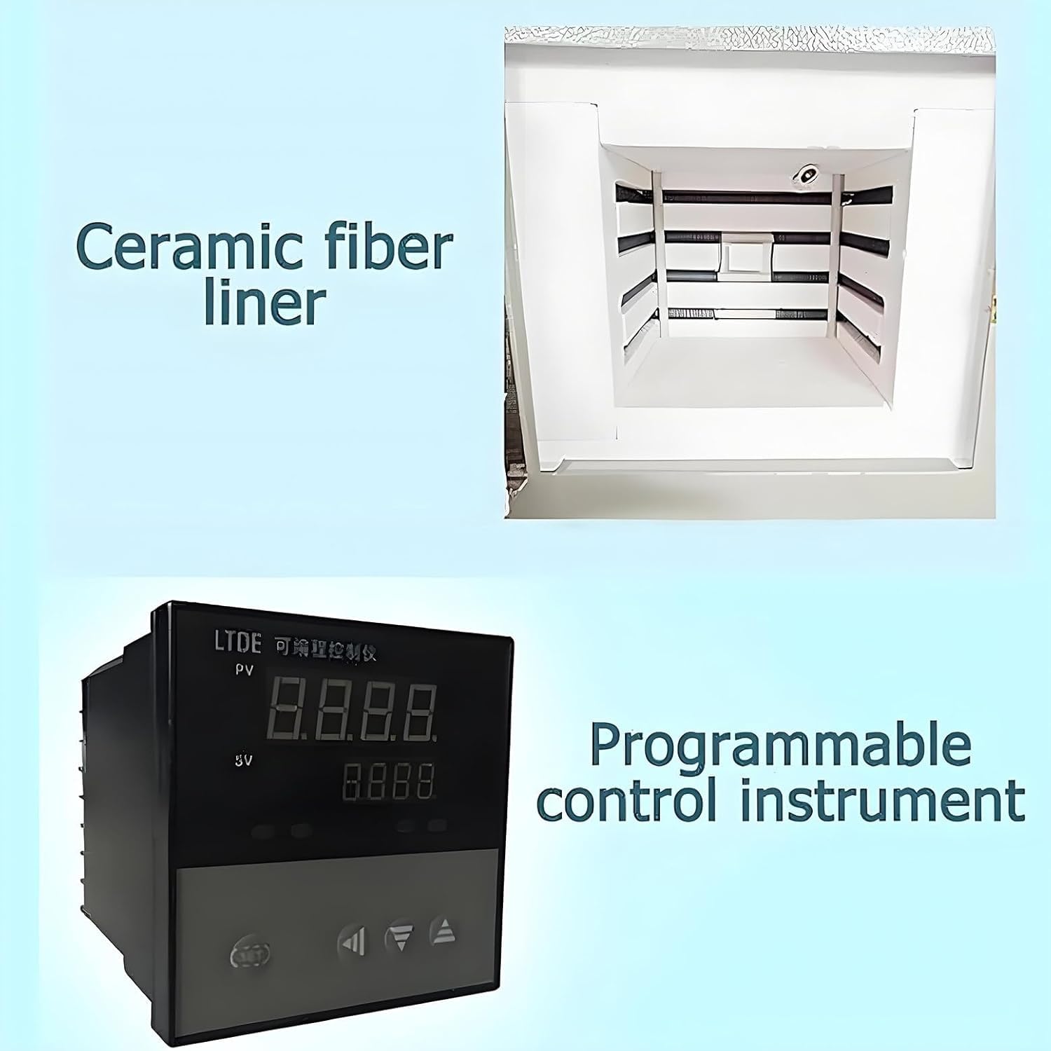 1500 W elektrischer Labor-Muffelofen, wissenschaftlicher Labor-Muffelofen, 100–1000 °C Hochtemperatur-Elektroherde for geschlossene Labore mit integrierter Programmsteuerung for präzises Heizen
