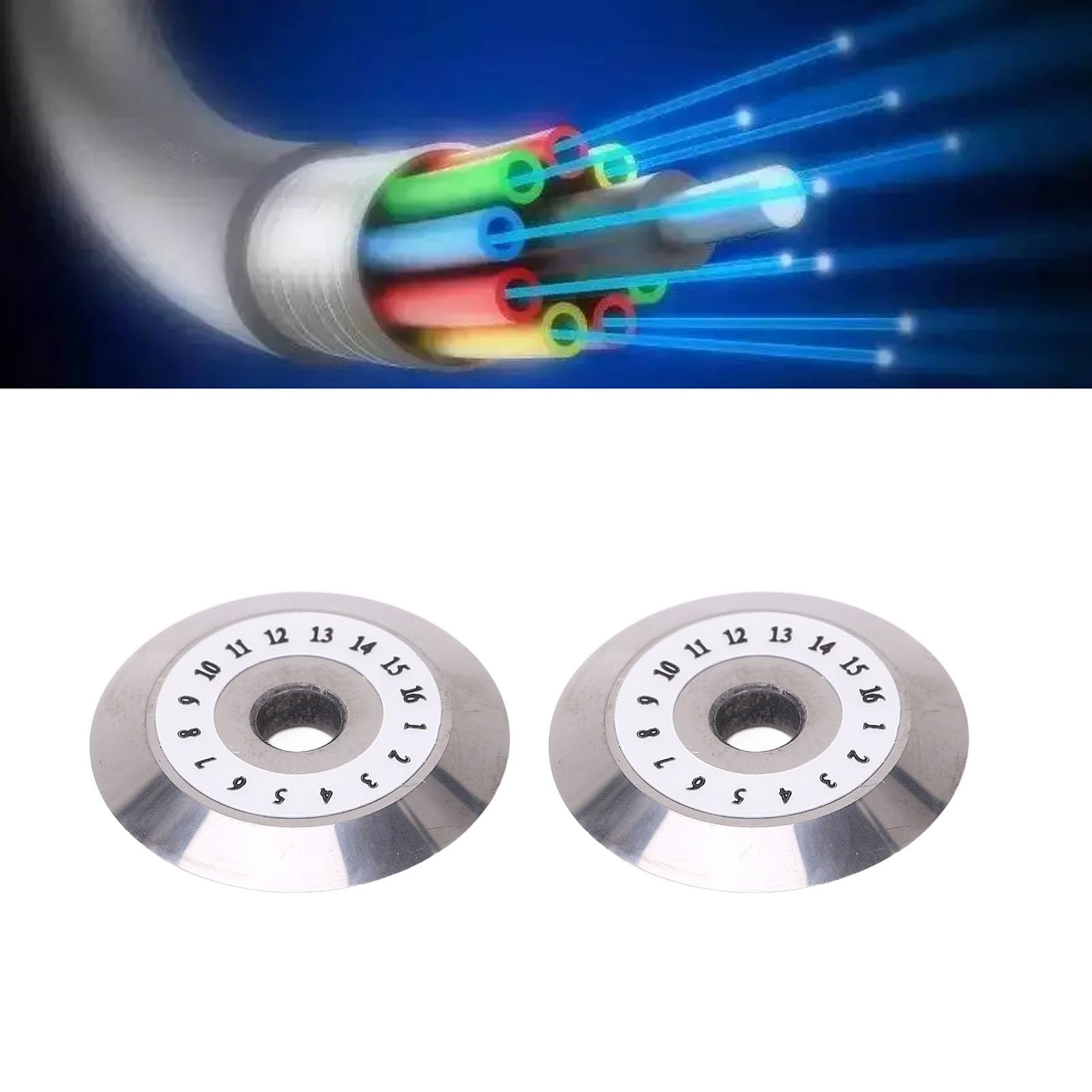 Marhynchus 20-mm-Faserspalterklinge, 16-seitiges Wolframcarbid-Schneidrad mit 5000 Kernen Schnittlebensdauer, für SKL 6C ET 205 HB 6C Glasfaser-Schneidmesser