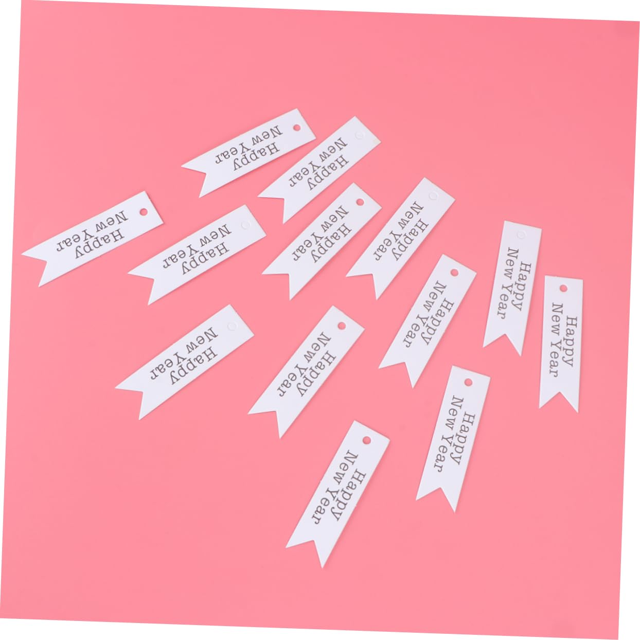 GOOHOCHY 100pcs Beautiful Tag Kraft Paper Hanging Tags New Year Paper Label Tags Present Paper Tags Letter Printing Tag Kraft Paper Tag The Christmas White Flag Pretty