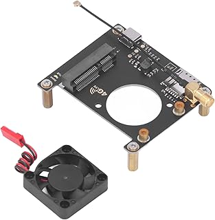 LTE 4G 3G Expansion Board Cooling Fan Module Kit Expansion Board Module Data Transmission HAT Module with Cooling Fan for Raspberry Pi 4B 3B