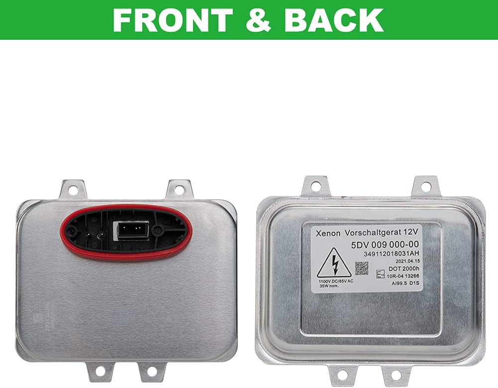 Hid Headlight Ballast Replacement for 5DV 009 000-00 Cadillac Escalade 2007-2014 - Xenon Headlight Ballast Control Unit for BMW E60 2006-2009 Chrysler Town Country 2008-2014 5DV009000-00 2pcs