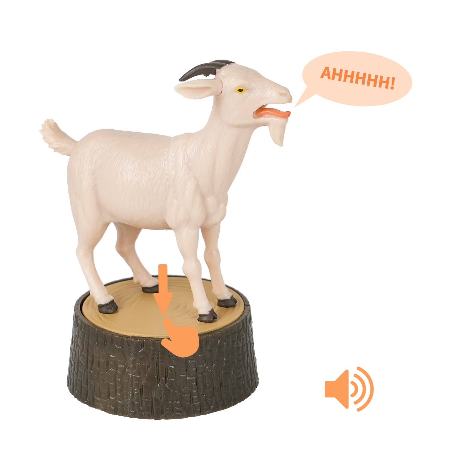 Amazon.co.jp: 叫ぶ山羊の置物と本 卓上 山羊の像 叫び声を上げる