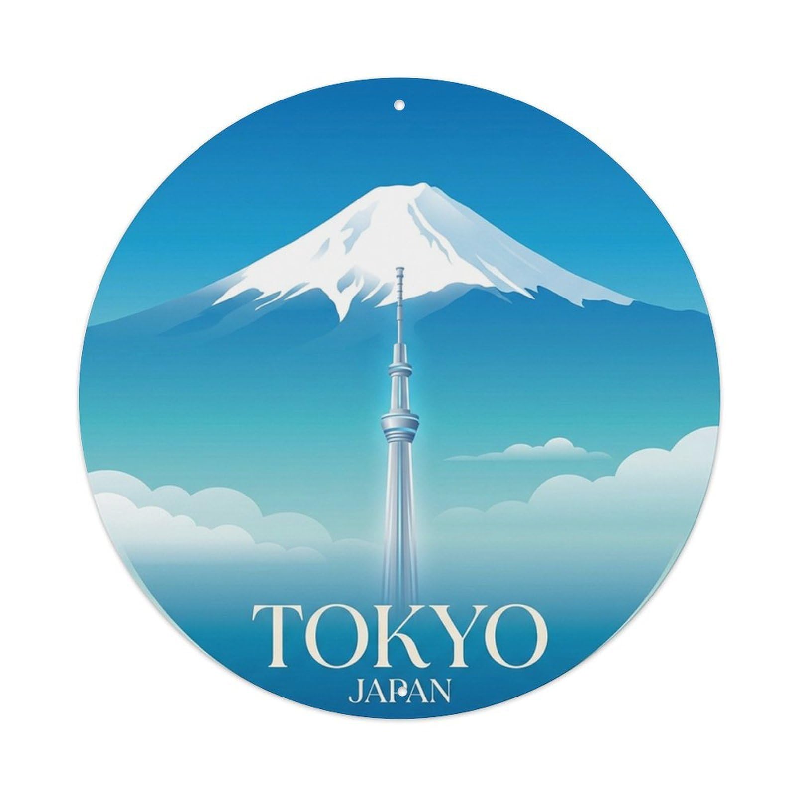 Tokyo Japan Historic City Classic Cultural Landmark Metal Tin Sign