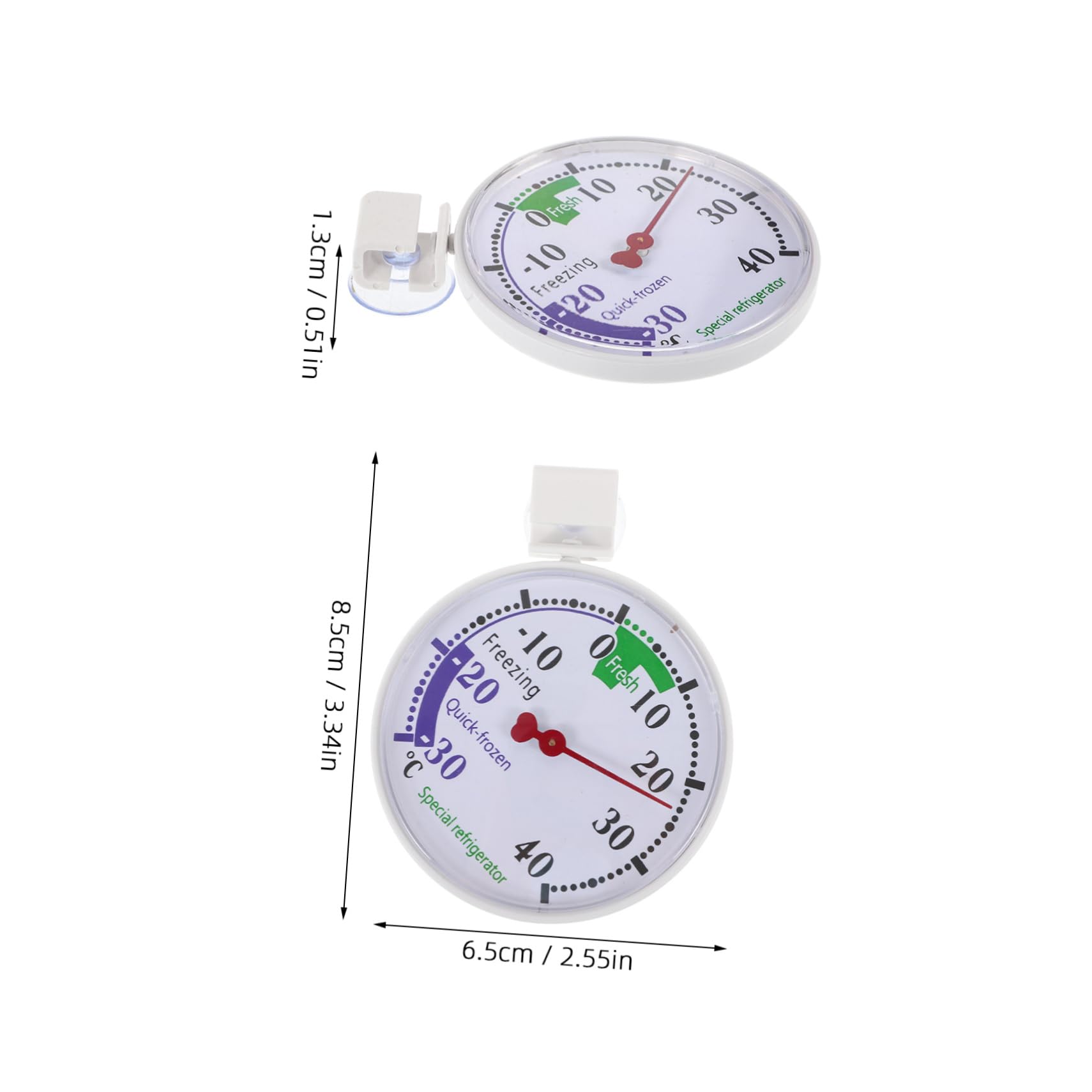 DECHOUS Wall Mount Refrigerator and Freezer Thermometer Plastic Indoor Thermometer for Kitchen