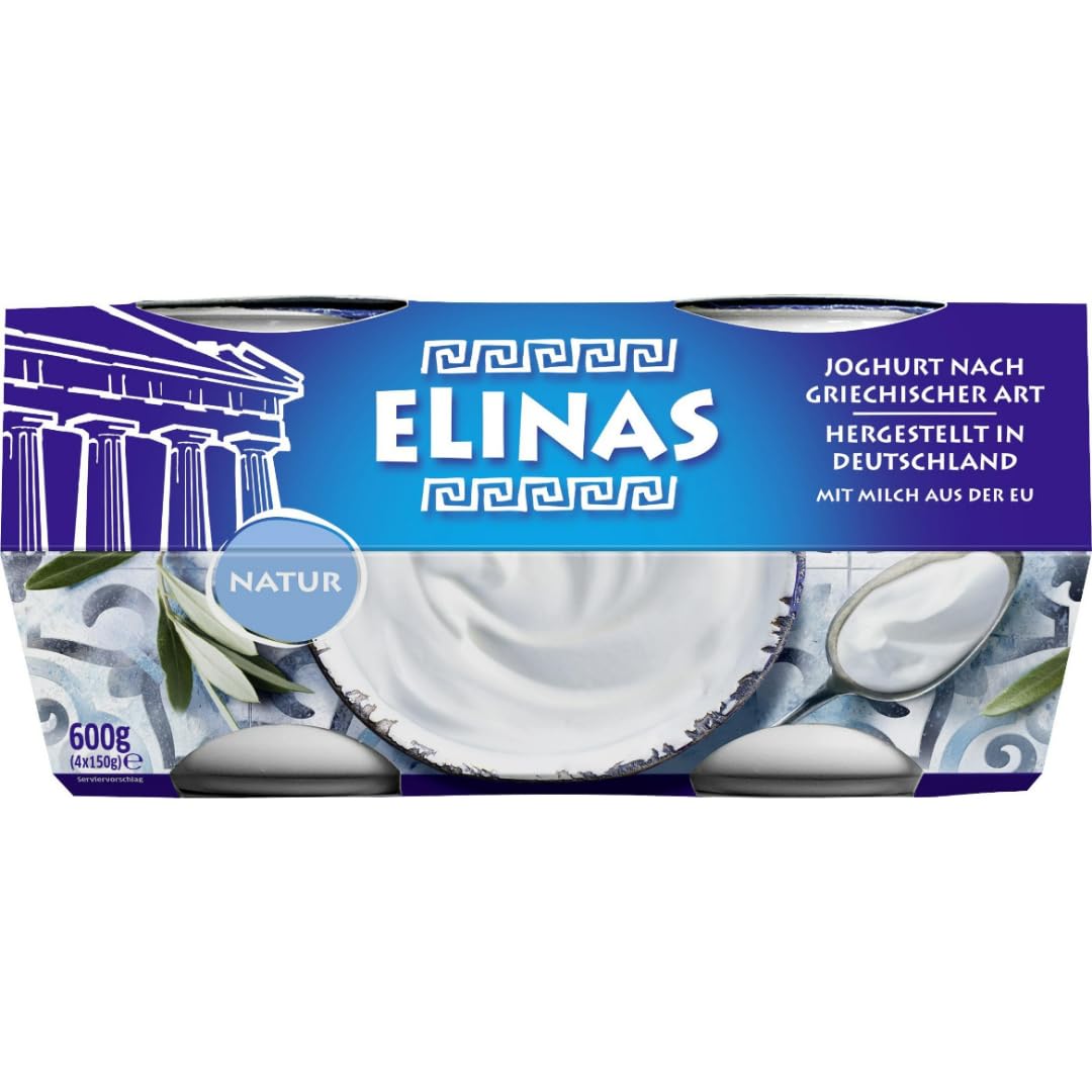 Elinas Joghurt nach griechischer Art Natur 600 Gramm x 4 Stück