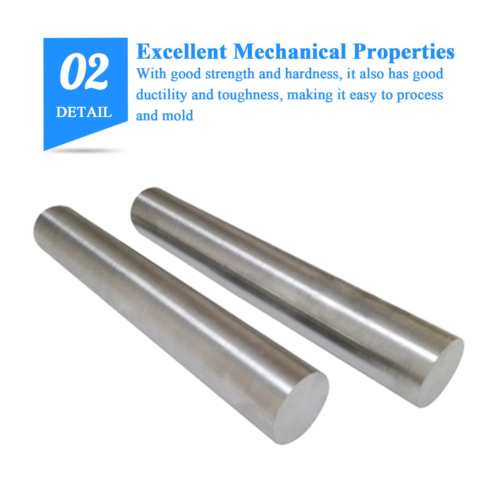 Wolframstab, reiner Wolfram-Vollstab, rund, 99,9% Nickelstäbe, Länge 100 mm, Durchmesser 2–5 mm, geeignet for wissenschaftliche Experimente(Diameter 5mm)