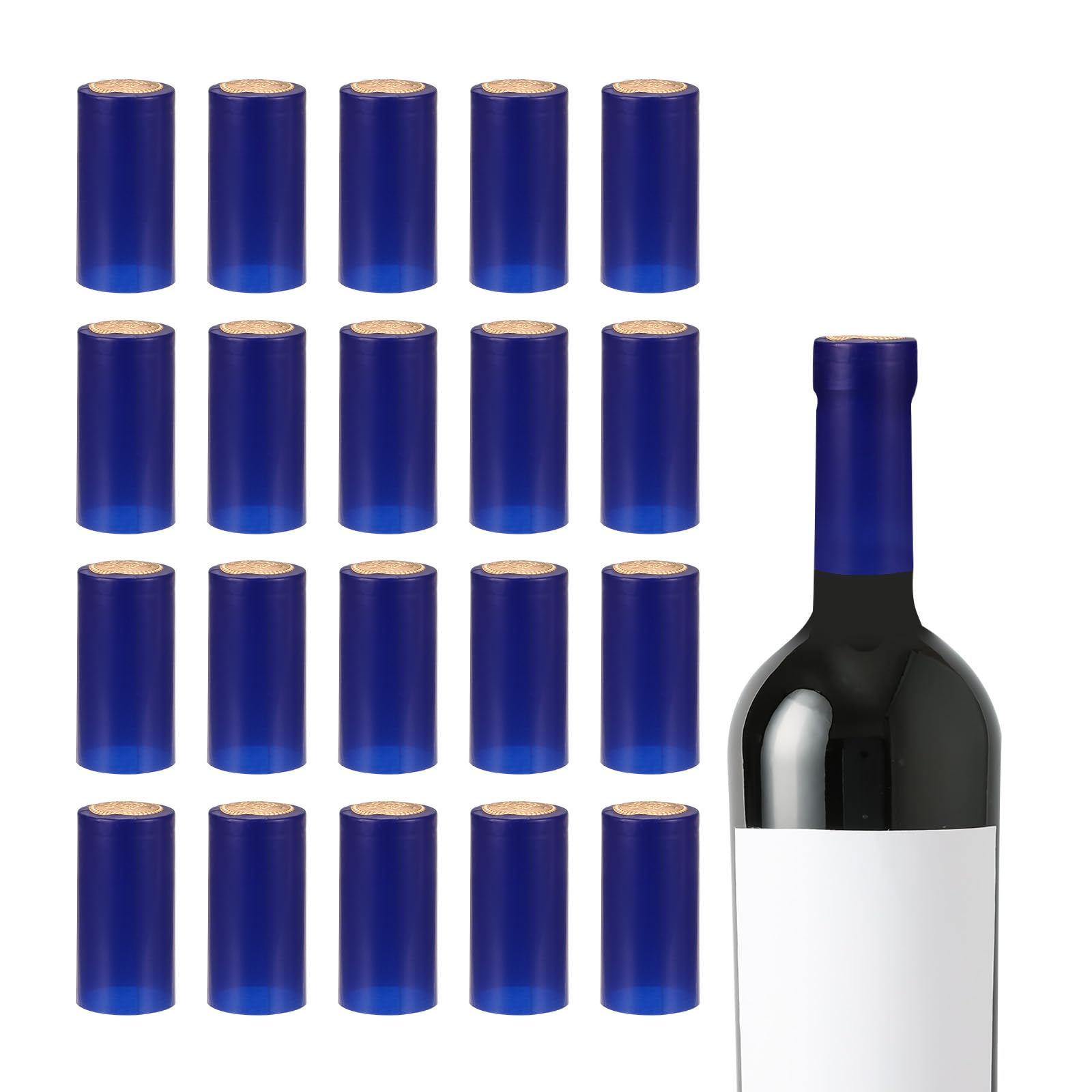 Capsule termorestringenti in PVC da 200 pezzi, sigilli per bottiglie di tappi termoretraibili per vino, capsule per bottiglie di vino  15