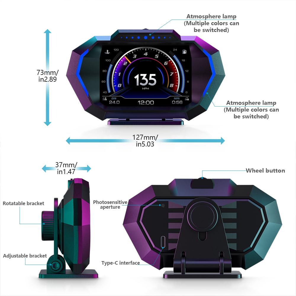 Tachimetro laser TASI TA500C Display digitale Misuratore di velocità di