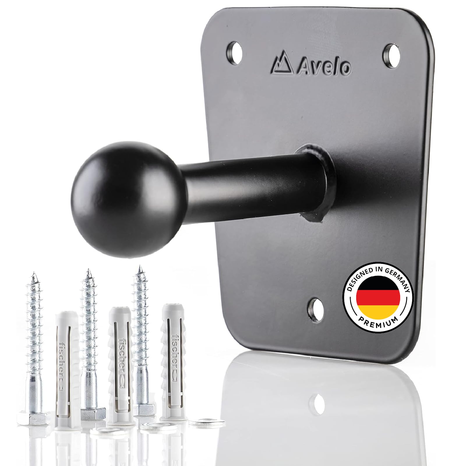 Avelo® Fahrradträger Wandhalterung inkl. hochwertigem Zubehör von Fischer® - extra Lange Ausführung - universell passend [Aufhängung bis 50 Kg]