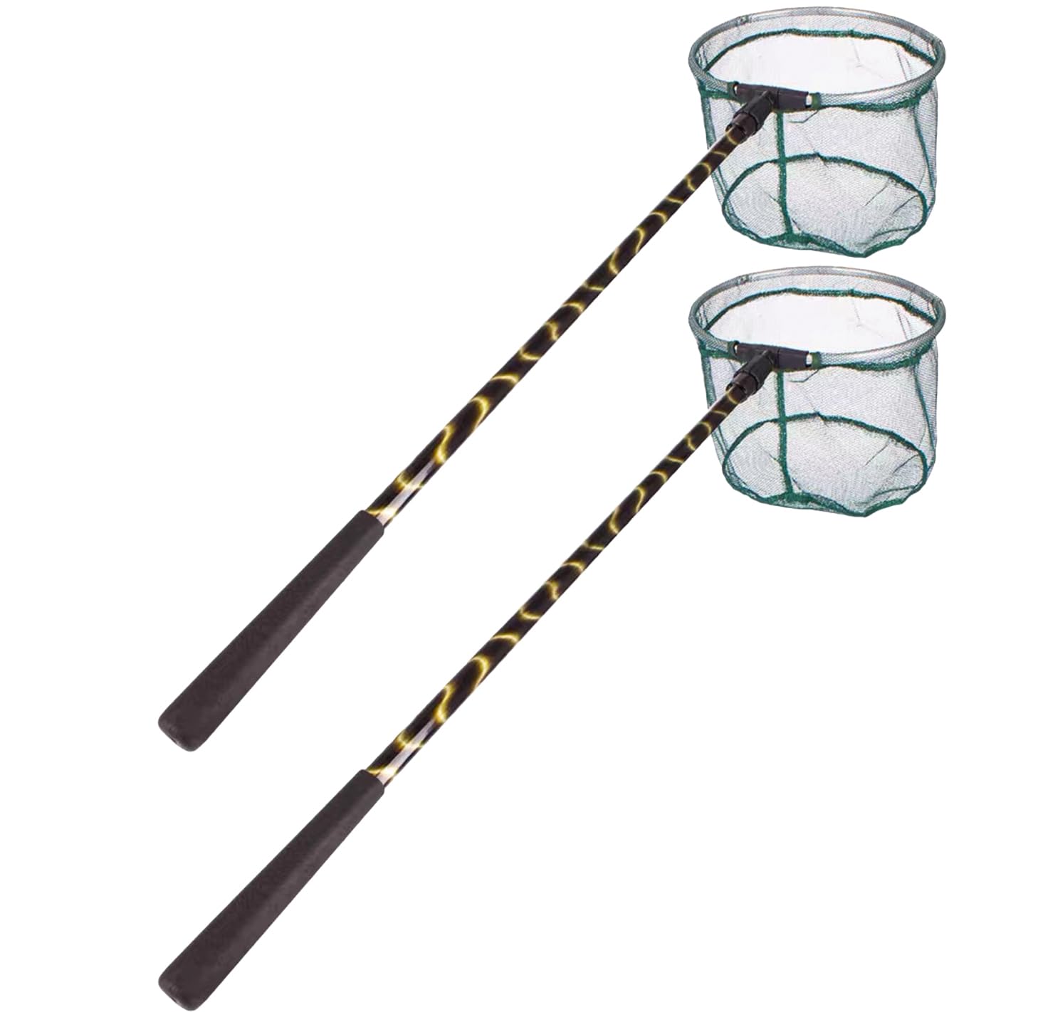 Fishing Landing Net with Aluminum Telescoping Pole Handle Extend to 37-61 Inches Freshwater for Kids Men Women (8)