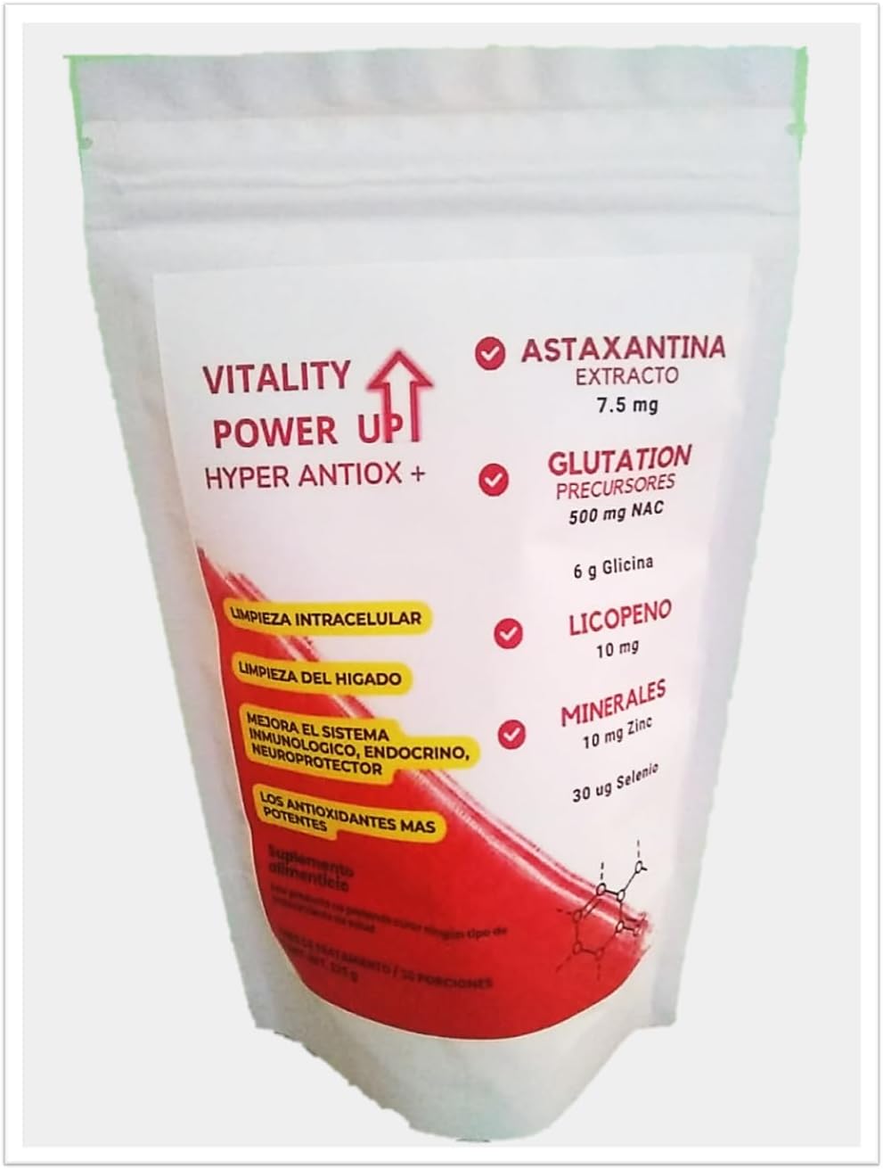 Astaxanthin, Glutathione (NAC and Glycine), Zinc, Selenium