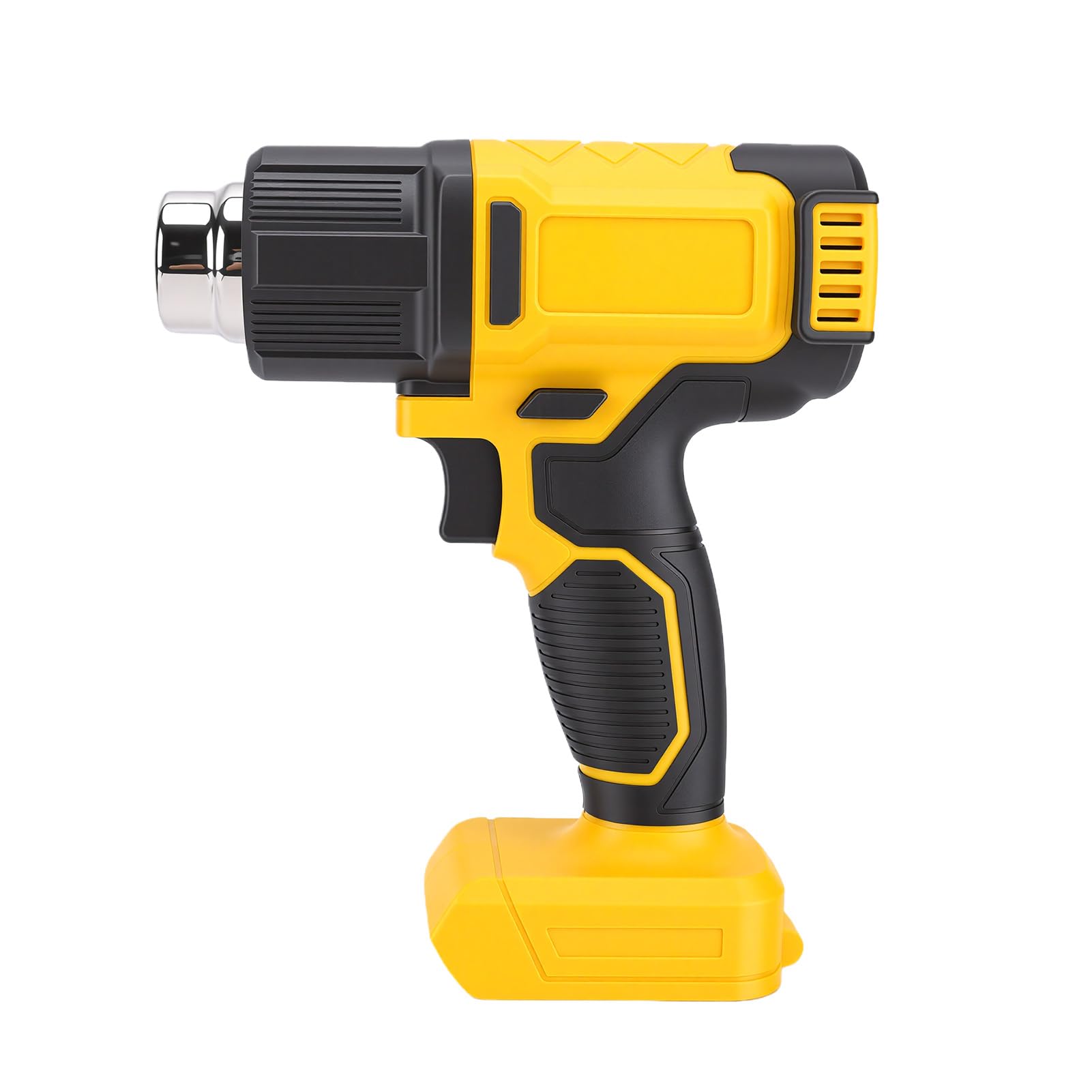 Eujgoov Pistola de Calor Sin Cable 122°F-1022°F, Temperatura Ajustable 5 Velocidades de Aire con Función de Memoria y Bloqueo de Seguridad para Baterías,