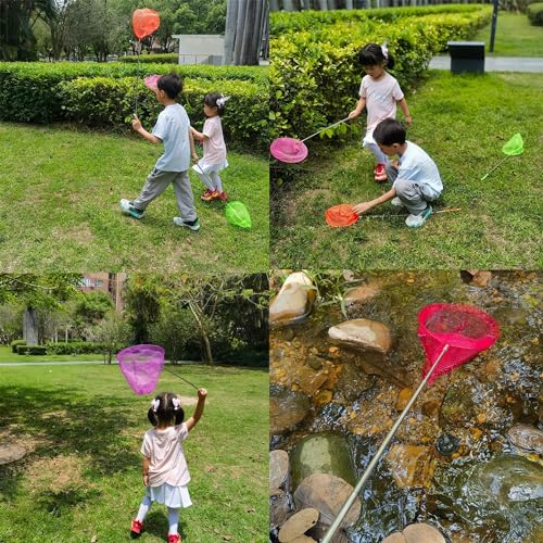 image for #1 M-jump 3 Pack Colored Telescopic Butterfly Nets - Great for Catchin