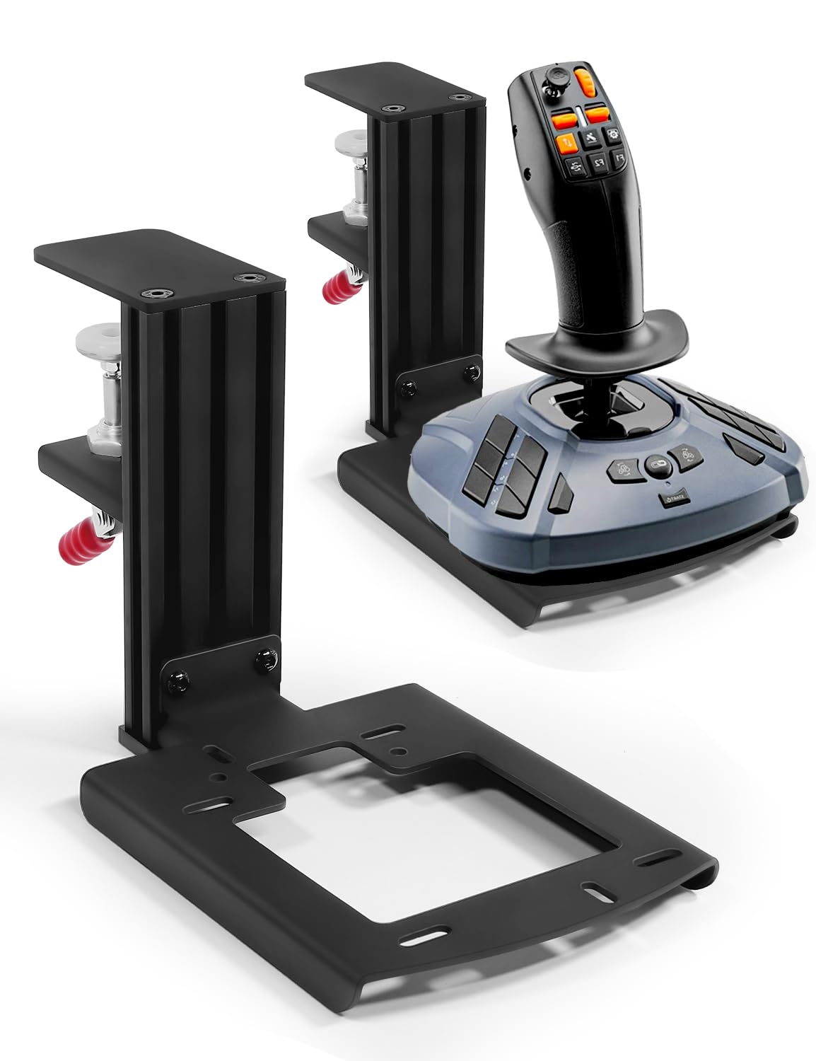 Metal Desk Mount for Flight Sim Stick Compatible with Thrustmaster SimTask Farmstick, T-Flight Hotas One, T-Flight Hotas X, T16000M FCS, TCA Sidestick, Quick Release/ Sturdy Clamp/ Height Adjustable