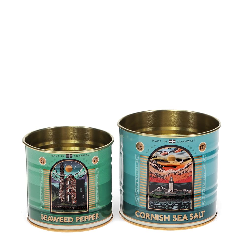 Rex London Storage Tin Set — Snack Tin Can Storage | Vintage Storage Tins | Retro Kitchen Accessories Decorative Tin | Tin Storage For Kitchen | Retro Decor Vintage Tin | Stackable Metal Tins