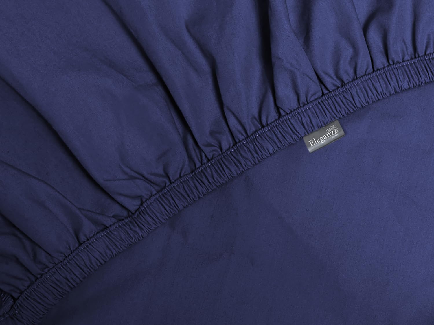 Dubbele Split Topper Hoeslaken Perkal Katoen Donkerblauw