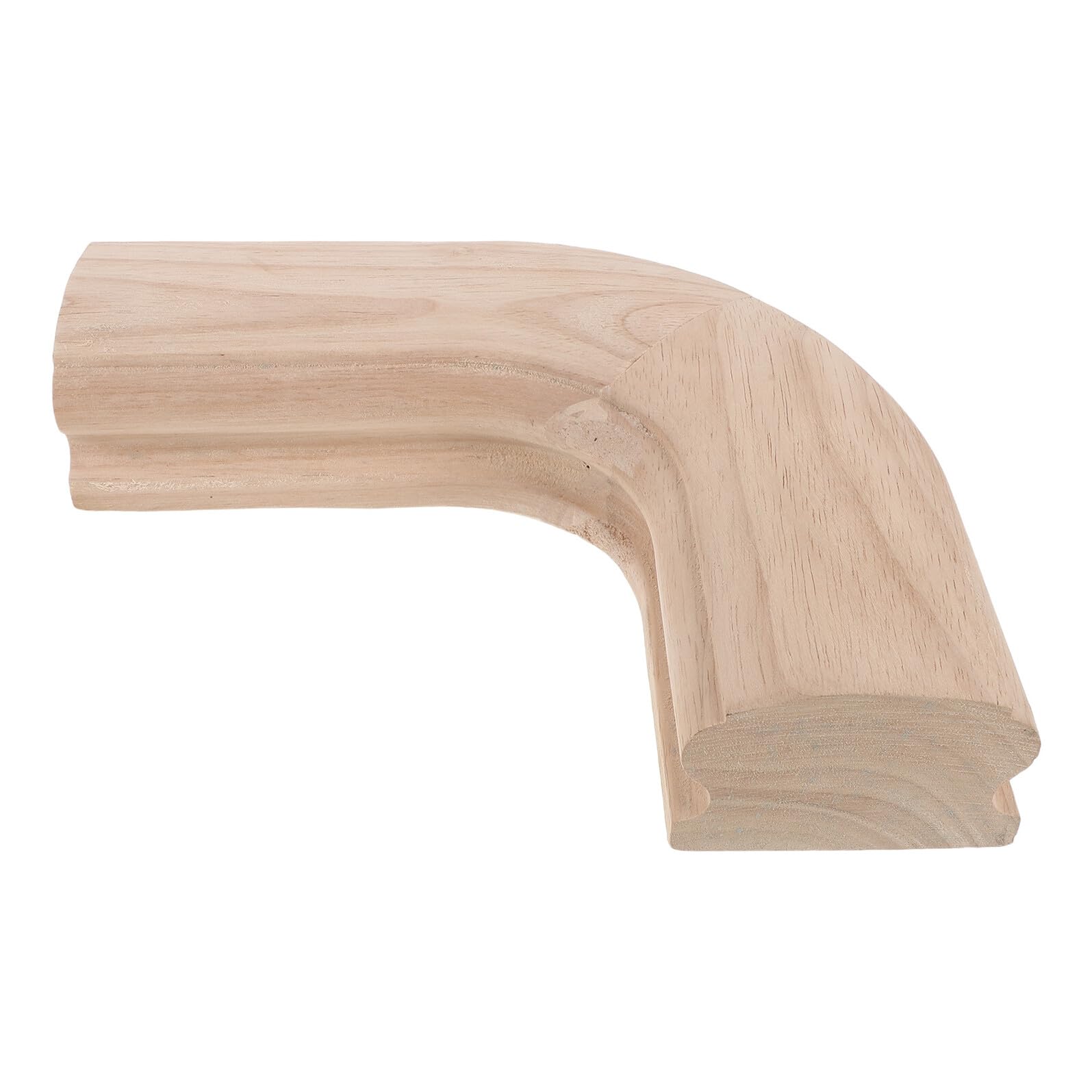 Gomito Corrimano Scale in Legno Beige, Raccordo Curvo