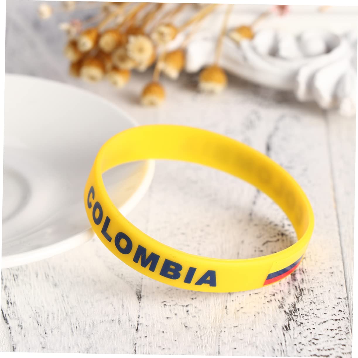 6 braccialetti in silicone per il paese, da uomo, per giochi di calcio, per la colombia, per la colombia, per il basket, per il paese, per il souvenir, come mostrato nell'immagine.,