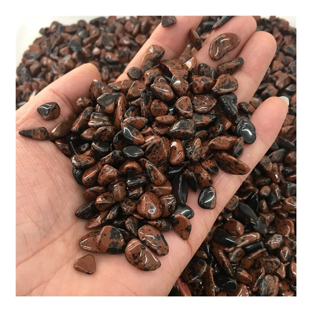 Regalo Ossidiana Rossa Naturale Ghiaia Arenaria Pietra di Cristallo Pietra for Acquario, Pietra da Giardino Pietra Decorativa for PEIQIYIN Raccolta domiciliare(Size:500g)