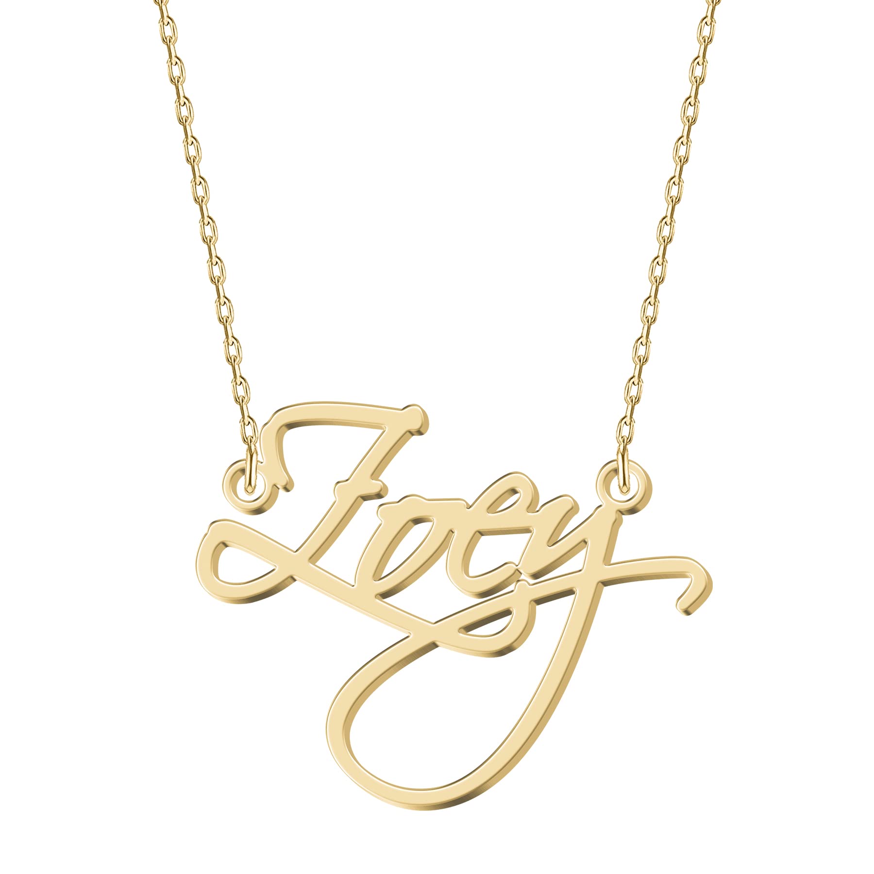 UMAGICBOX Personalized Name Necklace - Choose from 14 Font Styles - Customizable 18K Gold-Plated Pendant - Ideal Gifts for Birthdays, Mother's Day, and Christmas - Women, Girls, Teens, and Daughters