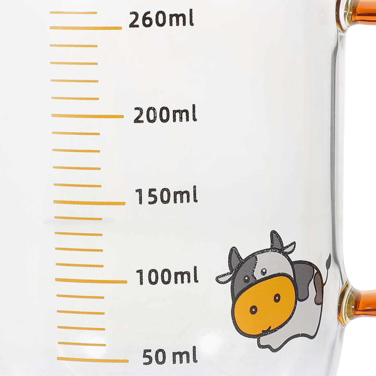 Taza de Leche a Escala 260ml de Vidrio Azul Mango, 2 Piezas