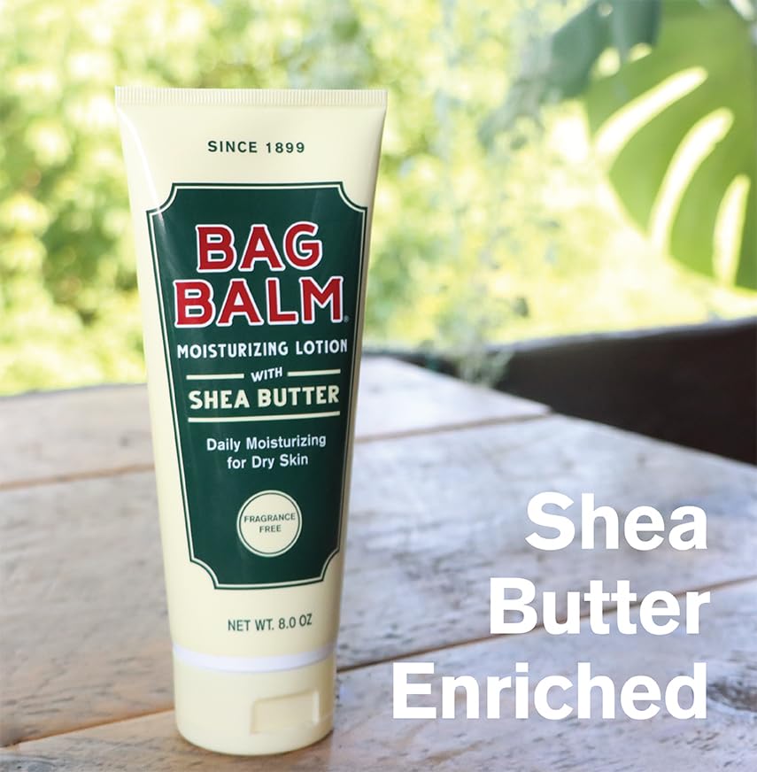 Miniatura 4 de Bag Balm Loción corporal hidratante con manteca de karité, hidratante diaria para piel seca  Paquete de 2 tubos de 8 onzas