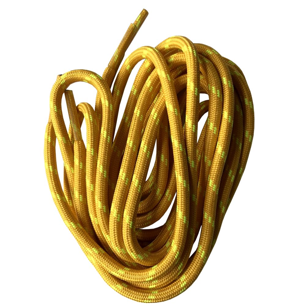 Zamienniki sportowych sznurowadeł płaskich, Kolorowe, okrągłe sznurowadła do butów o średnicy 160-180 cm Sznurowadło do butów turystycznych(Yellow Neon Yellow,160cm)
