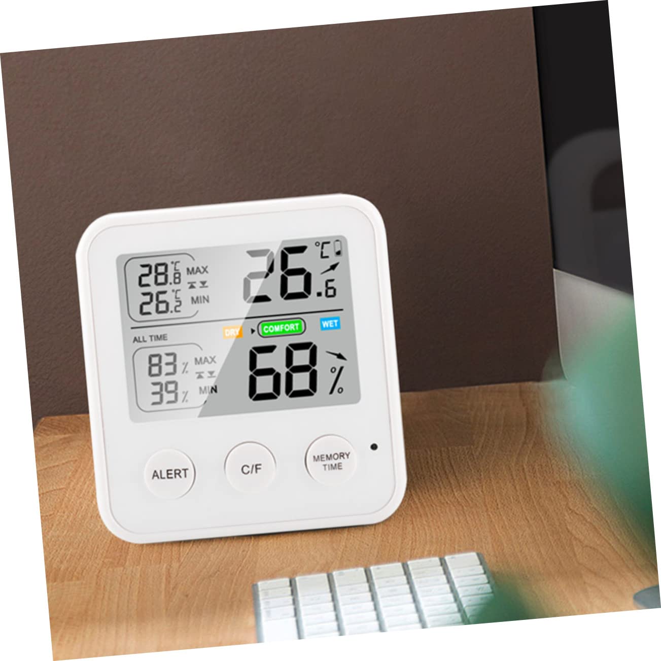 HANABASS 3piezas Digital De Temperatura y Humedad Higrómetro Interior Portátil Medidor De Precisión Para Hogar Oficina y Habitaciones Infantiles