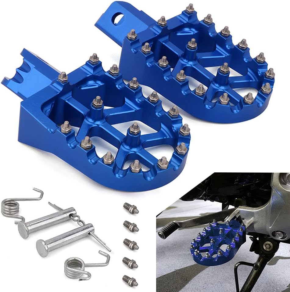 Estriberas Moto Reposapies para CRF50 CRF70 CRF110 XR50 XR70 XR110 Chinese Stomp Demon X WPB Orion M2R Lucky MX Thumpstar Piranha Coolsterand Tao Tao KAYO - Azul