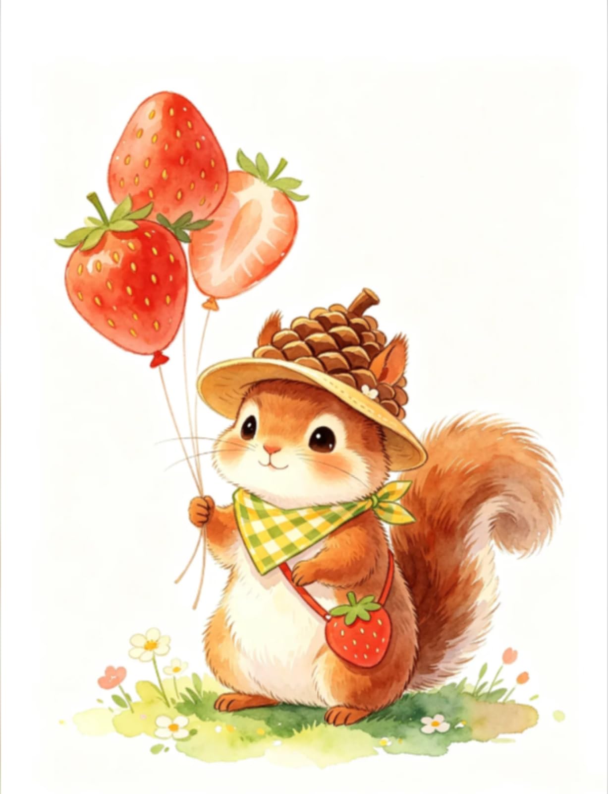 Stithej Stamped Cross Stitch Kit Squirrel 11CT for Adult Beginners