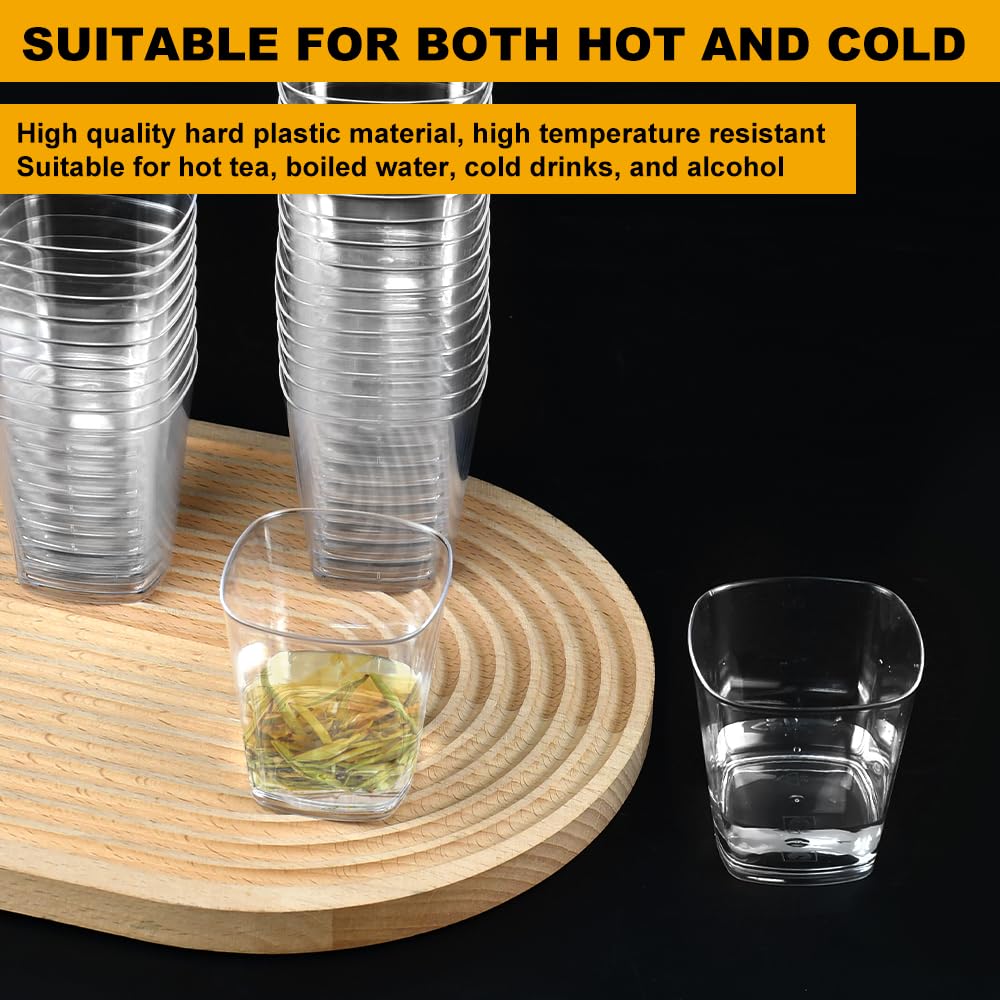 Vasos Desechables Elegantes Vasos Plástico Duro 285ml - Pack 50 Unidades Transparentes - Reutilizables Para Fiestas Y Eventos Libres Bpa Aptos Lavavajillas