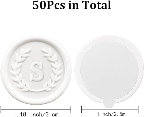 Miniatura 204 de 50 calcomanías adhesivas de cera con letra F, hechas a mano, sin necesidad de sellar, rasgar y usar calcomanías de cera para invitaciones de boda