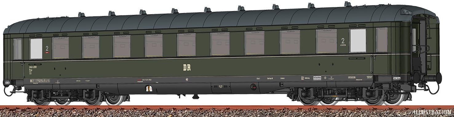 Wagon B4üe H0 DR Ep.III 51077 train miniature AC éclairage LED