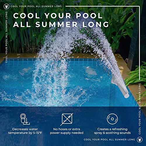 Inground Pool Fountain | Water Sprinkler Pond Swimming Jet Cascade Waterfall Cooling Aerator Accessories Attachment Decorative Sprayer Spout Fall Nozzle Kids Stuff Outdoor Decor (Standard) #TOP5