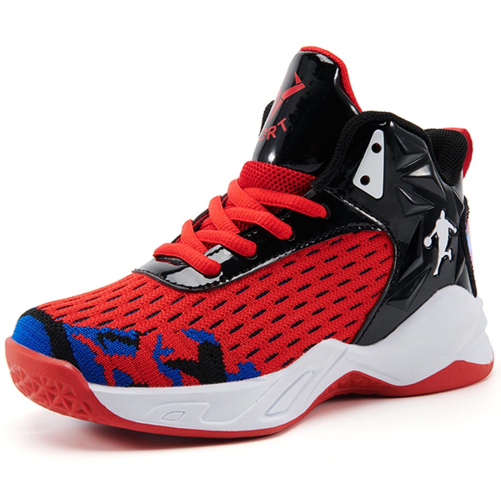 Zapatillas de Baloncesto para Niños Transpirable Zapatillas de Deportivas Moda Zapatos de Baloncesto Antideslizantes Zapatillas de Bsquetbol Aire Libre Ligeras Zapatos de Running