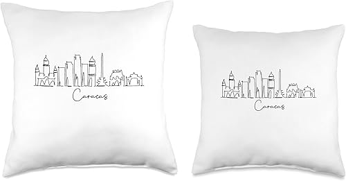 Miniatura 3 de city skyline Venezuela Caracas City Skyline Travel Souvenir Tourist Venezuela Caracas Throw Pillow 18x18 Multicolor