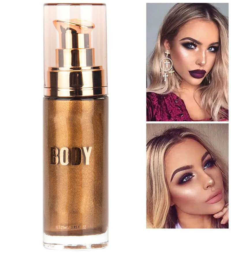 Miniatura 2 de Paquete de 2 luminizadores corporales, resaltadores corporales brillantes, maquillaje líquido brillante para la cara, crema brillante (104 hilos