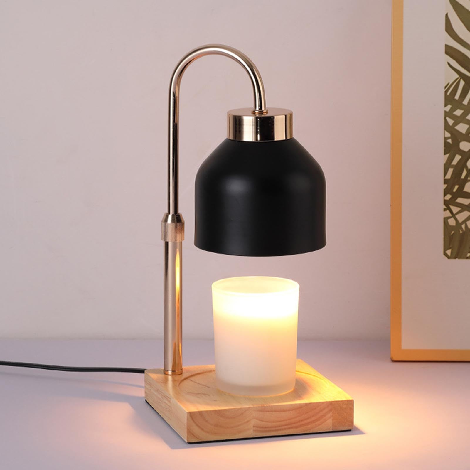 Lámpara calentadora de velas eléctrica,Calentador de lámpara con velas, Lámpara de aromaterapia Lámpara de mesa multifuncional, Lámpara calentadora de velas, lámpara de mesa de moda para sala de estar
