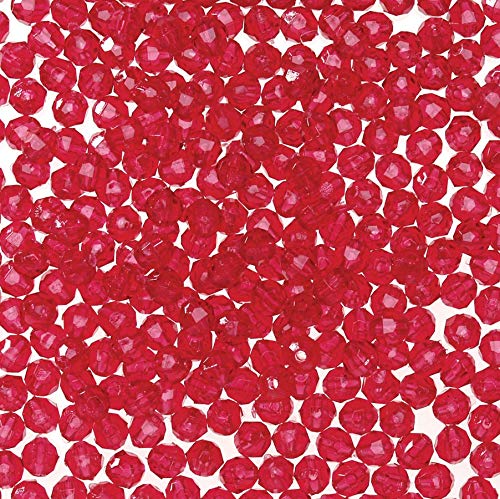 Darice Christmas Faceted Bead, Red #TOP8