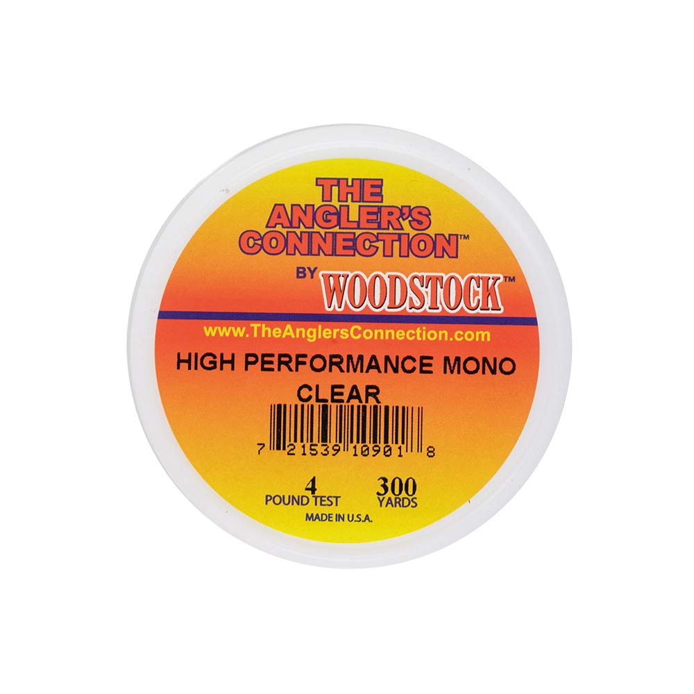 High Performance Mono Filament Fishing Line – Low Stretch, Clear Color, 300 Yards – 4 Pound Test