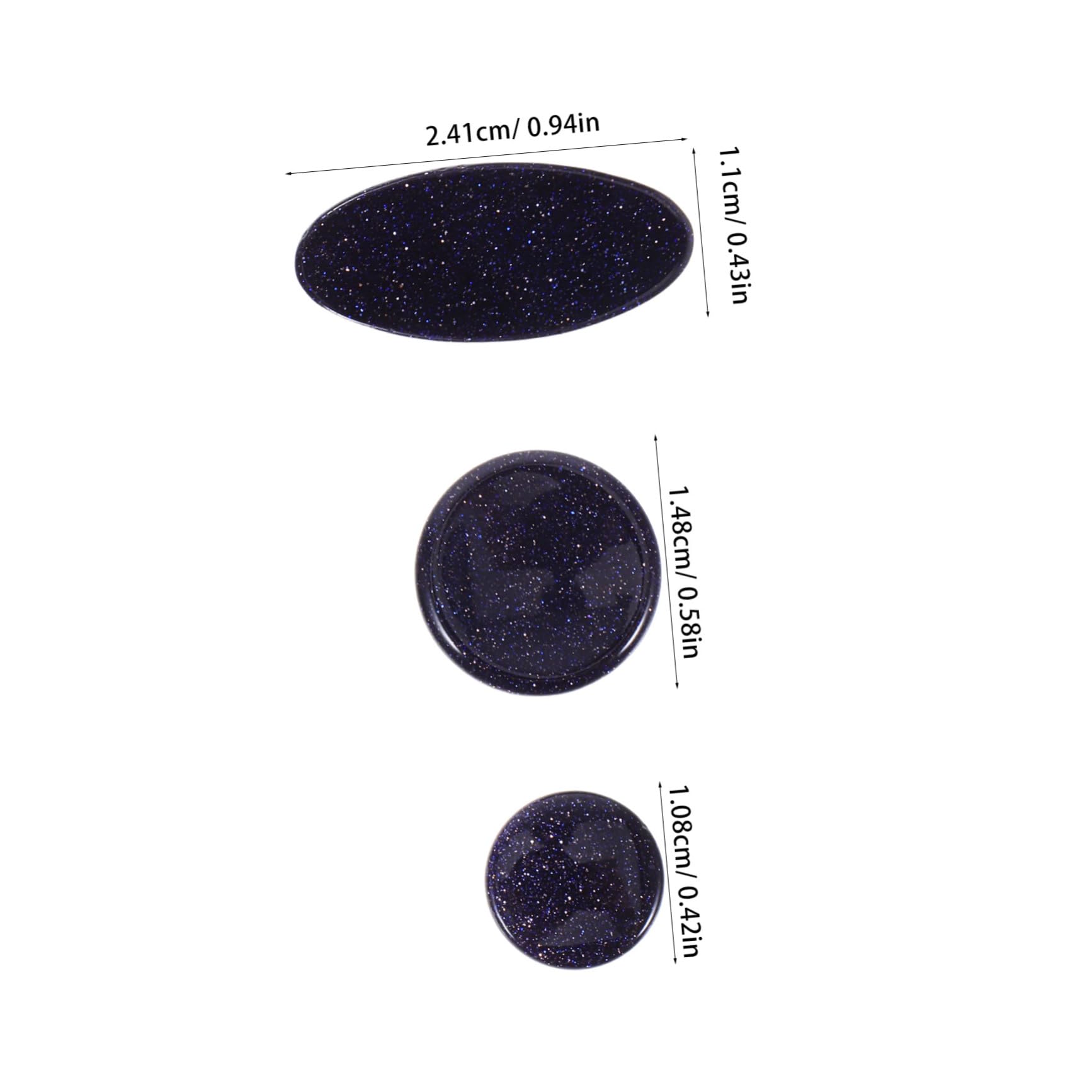 BESPORTBLE 9Pcs Saxophone Key Button Inlays Set for Alto Tenor Soprano Saxophones Durable Shell Material Dark Blue Essential Accessories for Musicians